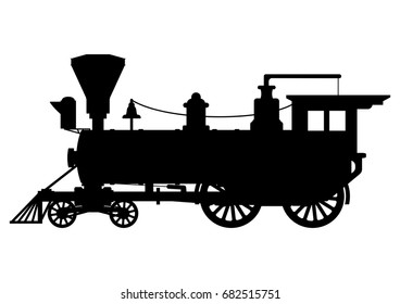 Silhouette Steam Locomotive