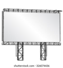 Cartel de la silueta de la estructura de acero.  Ilustración vectorial.