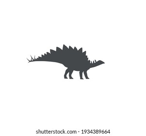 silhouette of the stegosaurus. vector illustration