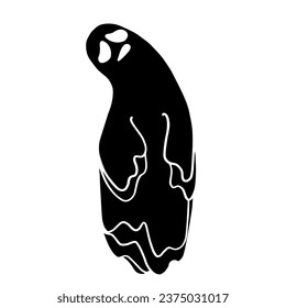 Silhouette, stencil of a ghost. Vector graphics.