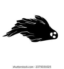 Silhouette, stencil of a ghost. Vector graphics.