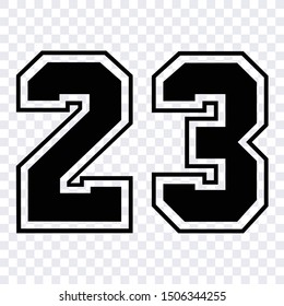 Silhouette Stencil Numbers Cutting Print Sport Stock Vector (Royalty ...