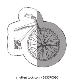 silhouette sticker medium part bicycle with pedals