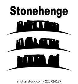 silhouette of stonehenge vector set, great for your design