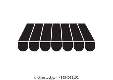 silhouette of store facade parasol isolated icon vector illustration design