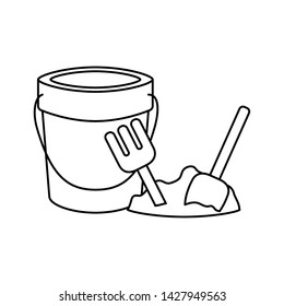 silhouette of straw picnic basket on white background