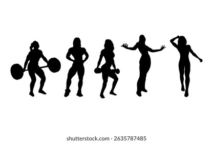 silhouette of a strong woman