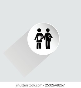Silhouette of a student icon.