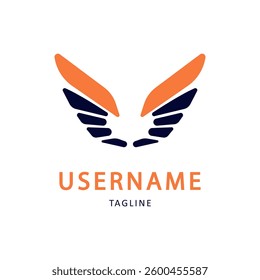 Silhouette style eagle logo illustration vector