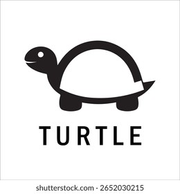 Silhouette Style Vector Turtle Logo Design – Minimalist Sea Turtle Icon for Branding, Nature, Eco-Friendly Business, Marine Life Concept, Editable EPS File