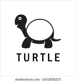 Silhouette Style Vector Turtle Logo Design – Minimalist Sea Turtle Icon for Branding, Nature, Eco-Friendly Business, Marine Life Concept, Editable EPS File