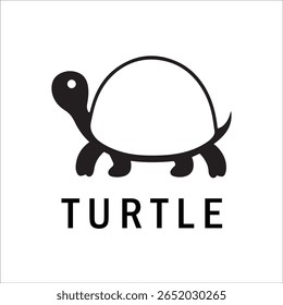 Silhouette Style Vector Turtle Logo Design – Minimalist Sea Turtle Icon for Branding, Nature, Eco-Friendly Business, Marine Life Concept, Editable EPS File