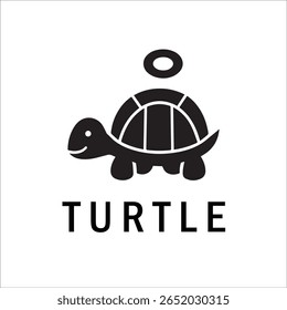 Silhouette Style Vector Turtle Logo Design – Minimalist Sea Turtle Icon for Branding, Nature, Eco-Friendly Business, Marine Life Concept, Editable EPS File