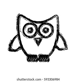 silhouette stylized owl icon, vector illustraction design image