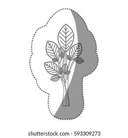 silhouette stylized tree icon, vector illustraction design image