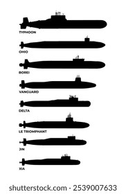 silhouette submarines of the world type