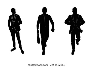 silhouette of a successful businessman. in cool clothes