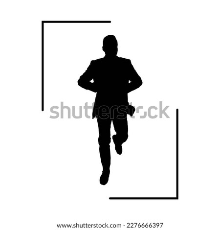 silhouette of a successful man becoming a businessman. with a suit that fits