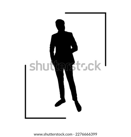 silhouette of a successful man becoming a businessman. with a suit that fits