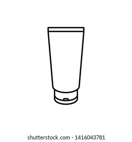silhouette of sunscreen on white background