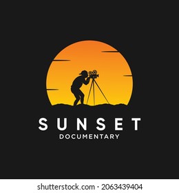 silhouette sunset documentary premium vector