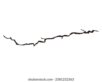 silhouette surface crack symbol design vector illustration on transparent background