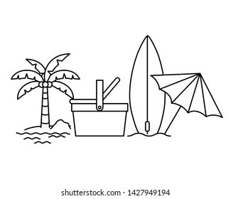 silhouette of surfboard on white background