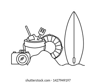 silhouette of surfboard on white background