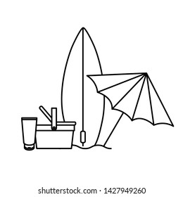 silhouette of surfboard on white background