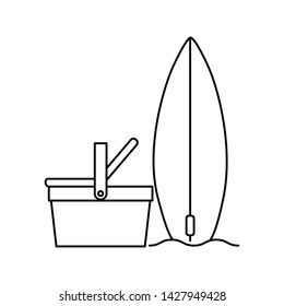 silhouette of surfboard on white background