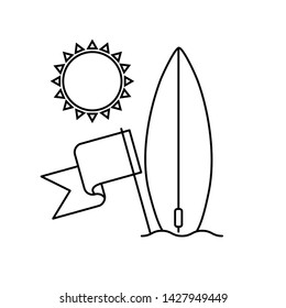 silhouette of surfboard on white background