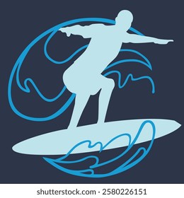 silhouette Surfer wave surfboard surfing