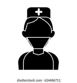 silhouette surgeon doctor wearing clothes medical uniform