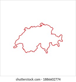 silhouette of Switzerland. vector illustration