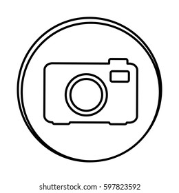 silhouette symbol camera icon, vector illustraction design