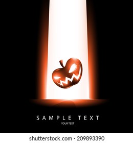 Silhouette symbol Halloween Pumpkins - vector illustration