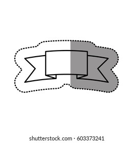 silhouette symbol ribbon icon, vector illustraction design image