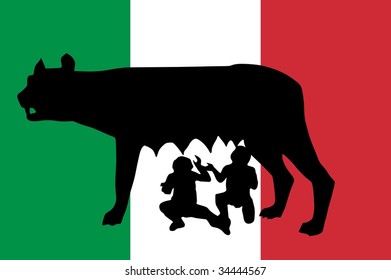 silhouette of symbol of Rome