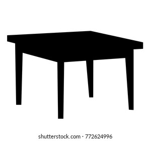 silhouette table, icon
