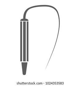 Silhouette tablet pen digital technology. Elements of web icon. Premium quality graphic design icon. Signs and symbols collection icon for websites, web design, mobile app on white background.