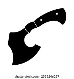 Silhouette of a Tactical Knife Vector Illustration. This vector illustration showcases the silhouette of a tactical knife with a curved blade and ergonomic handle.
