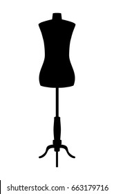 Silhouette of tailors dummy mannequin