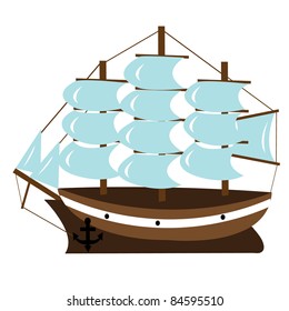 silhouette of a tall ship
