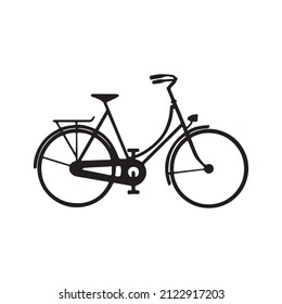 Silhouette of tandem bicycle, transport for wedding, vintage, vectorSilhouette of tandem bicycle, transport for wedding, vintage, vector