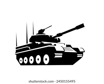 Tanque de silueta para Vector de Plantilla de logotipo 