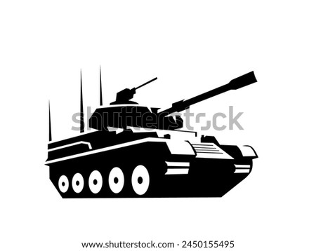 Silhouette tank for logo template vector 
