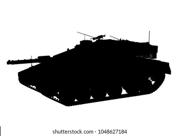 silhouette of the tank vector
