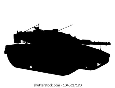 silhouette of the tank vector