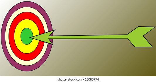  silhouette of a target and arrow	