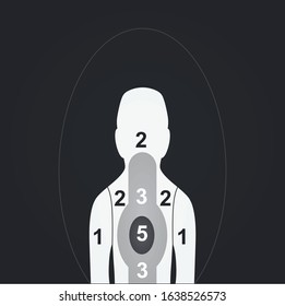 Silhouette target paper. vector illustration
